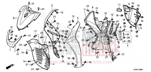 GAINE DE PROTECTION AVANT SH125ADE de 2014